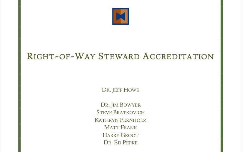 Right-Of-Way Steward Accreditation Process Survery